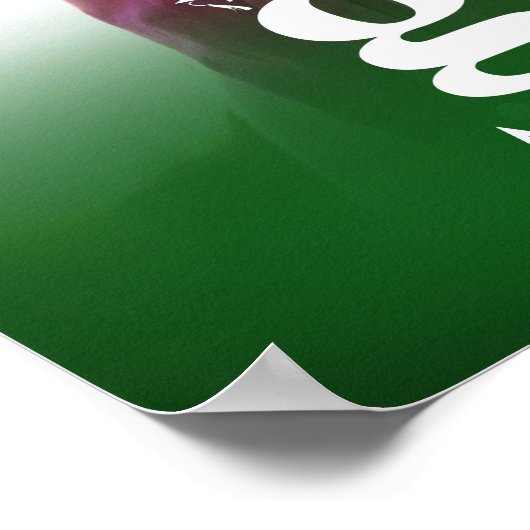 Groen Afstuderen Foto Bold Typography Minimalist Poster (Hoek)