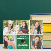 Groen Afstuderen Foto Collage Modern Afstuderen Aankondiging