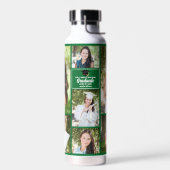 Groen Afstuderen Foto Collage Modern Afstuderen Waterfles (Links)