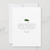 Groen afstuderen foto vet typografie modern bedankkaart (Achterkant)
