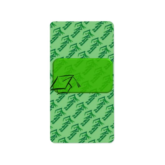 Groen AFSTUDEREN Hersheys Miniatuur Snoep staafree Etiket (Voorkant)