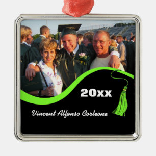 groen Afstuderen Metalen Ornament