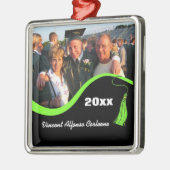 groen Afstuderen Metalen Ornament (Links)