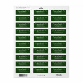 Groen Afstuderen Script Harten Vet Modern Adres Etiket (Full Sheet)