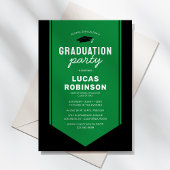 Groen Afstuderen Stole Sash Graduation Party Kaart