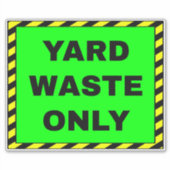 Groen Afval Tuinmateriaal Sticker (Voorkant)