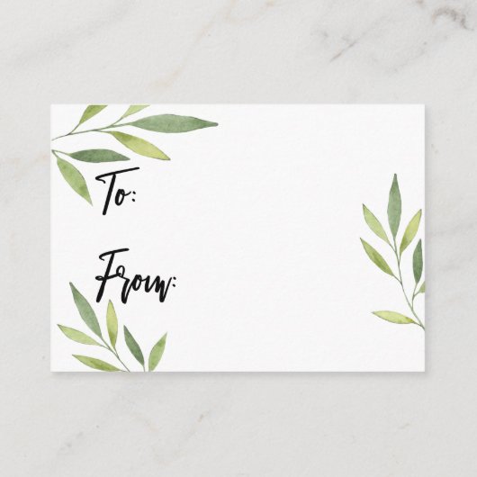 Groen afvulscherm Baby shower Cadeaukaart Informatiekaartje (Achterkant)