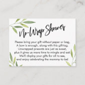 Groen afvulscherm Baby shower Cadeaukaart Informatiekaartje (Voorkant)