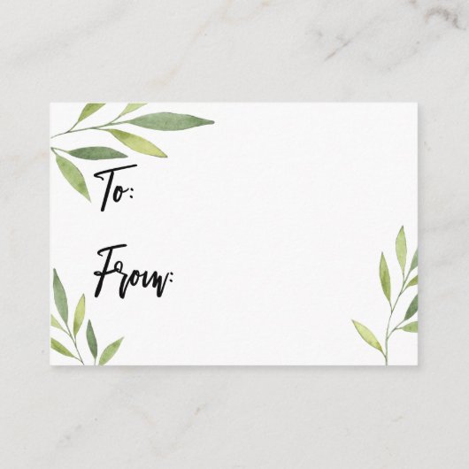 Groen afvulscherm Baby shower Cadeaukaart Informatiekaartje (Achterkant)