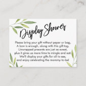 Groen afvulscherm Baby shower Cadeaukaart Informatiekaartje (Voorkant)