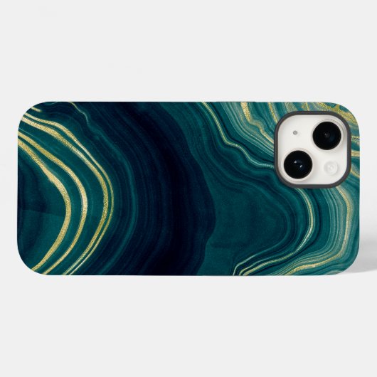 groen agaat Case-Mate iPhone case (Achterkant (horizontaal))