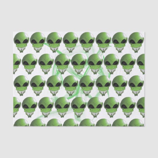 Groen Alien Custom 10lb-weefselpapier Tissuepapier (Voorkant)