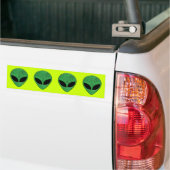 Groen Alien Hagedis Wezen Bumpersticker (Op Truck)