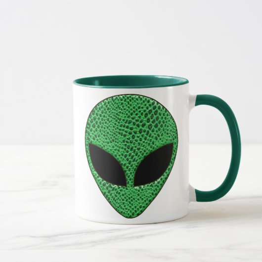 Groen Alien Hagedis Wezen Mok (Rechts)
