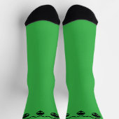 Groen Alien Hoofd Buitenaards Wezen Sokken (Top)