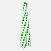 Groen Alien Hoofd patroon Stropdas (Voorkant)