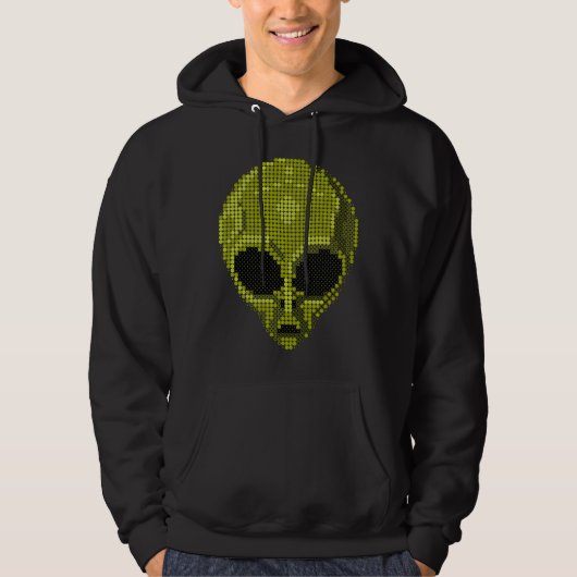 Groen Alien Hoofd T-shirt (Voorkant)
