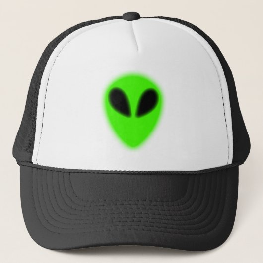 Groen Alien-Pet met gloeiende gloed Trucker Pet (Voorkant)