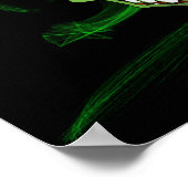 Groen Alien-Poster Poster (Hoek)