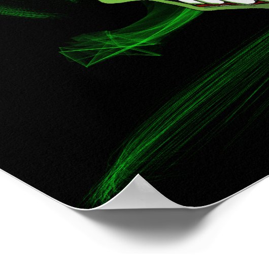 Groen Alien-Poster Poster (Hoek)