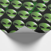 Groen Alien Wrapping Paper Cadeaupapier (Hoek)