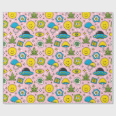 Groen Alien Wrapping Paper Cadeaupapier (Vlak)