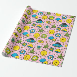 Groen Alien Wrapping Paper Cadeaupapier