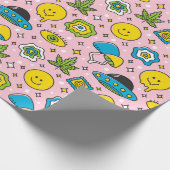 Groen Alien Wrapping Paper Cadeaupapier (Hoek)