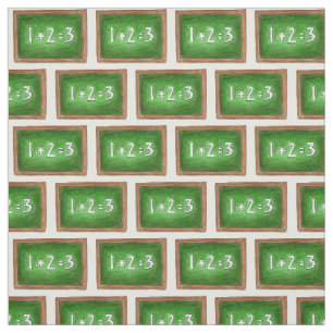 Groen alkbord 1+2=3 Wiskunde Leerschool Leisteen Stof