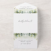 Groen Alles in een bruiloft uitnodiging (Buitenkant)