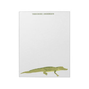Groen alligator, speciaal schrijfpapier notitieblok