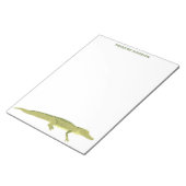 Groen alligator, speciaal schrijfpapier notitieblok (Schuin)