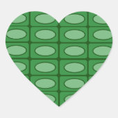 Groen alligatorhuidpatroon hart sticker (Voorkant)