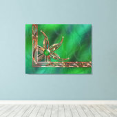 Groen als de Druk van het Canvas van de Grass Afdruk (Insitu (Houten vloer))