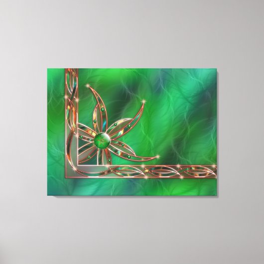 Groen als de Druk van het Canvas van de Grass Afdruk (Voorkant)