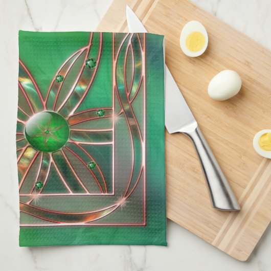 Groen als de Grass Kitchen Towel Theedoek (Quarter Fold)