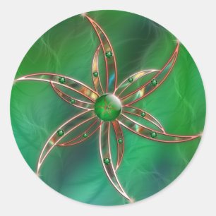 Groen als de grasslangen ronde sticker