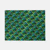 Groen als emerald onder een gouden rooster? deurmat (Voorkant)