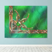 Groen als het gras Canvasprint Canvas Afdruk (Insitu (Houten vloer))