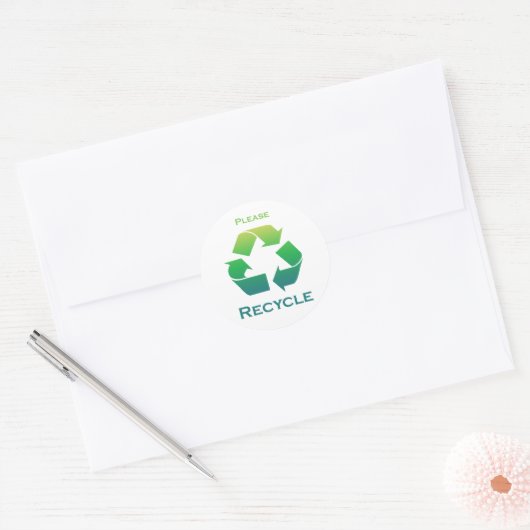Groen alsjeblieft Recyclen Stickers (Envelop)