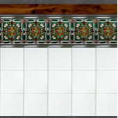 Groen & Amber Roos Mandella glas-in-lood look Tegeltje