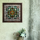 Groen & Amber Roos Mandella glas-in-lood look Tegeltje