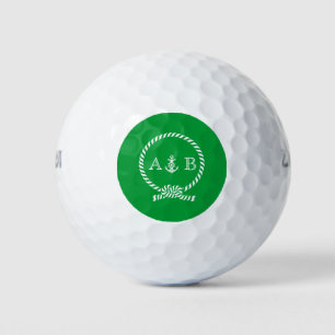Groen Anker en Rope Monogram Golfballen