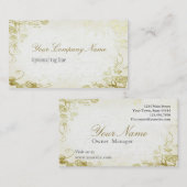  Groen Antiek Floral Visitekaartje (Voorkant / Achterkant)