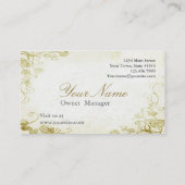  Groen Antiek Floral Visitekaartje (Achterkant)