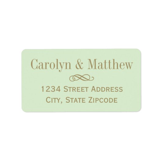 groen Antiek goudweddenschap Etiket (Voorkant)