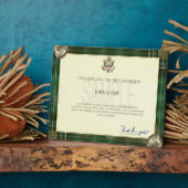 Groen Antiek Lijst met Silver Uw Foto hier Fotoplaat (Zijkant)