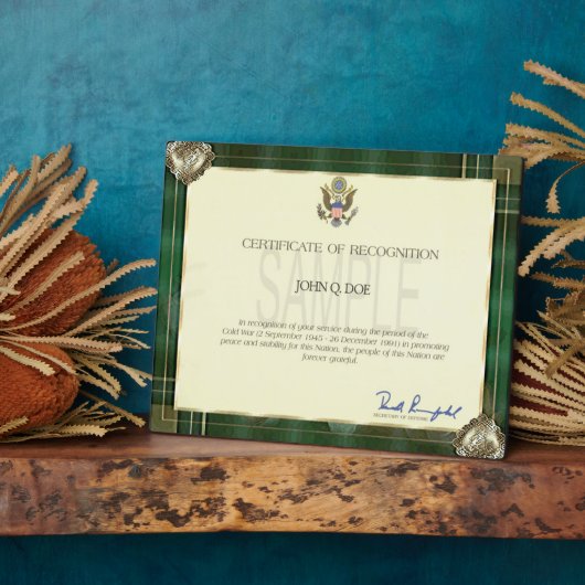 Groen Antiek Lijst met Silver Uw Foto hier Fotoplaat (Zijkant)