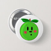 Groen Appel Gezicht Ronde Button 5,7 Cm (Voorkant /achterkant)