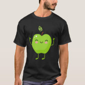 Groen appelfruit met appelsap t-shirt (Voorkant)